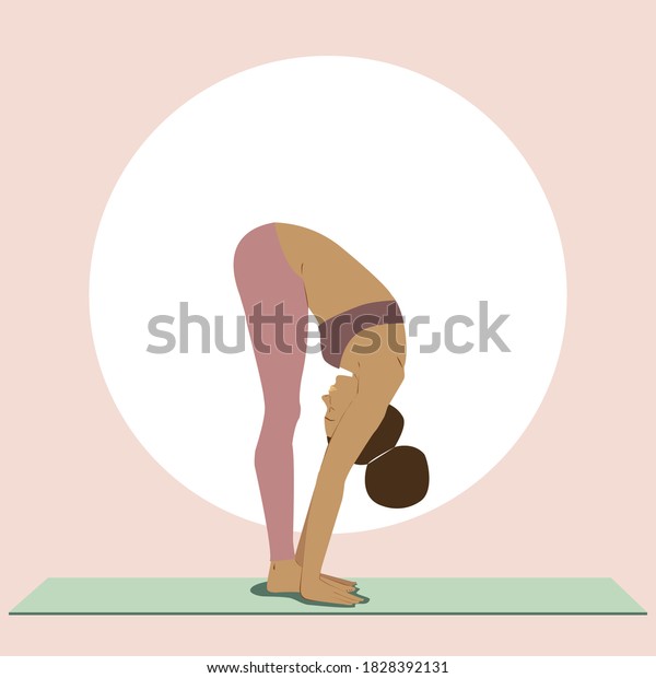 Black Girl Afro Hair Practices Yoga Stock Vector (Royalty Free ...