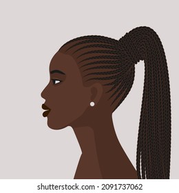 Black Girl With Braided Ponytail