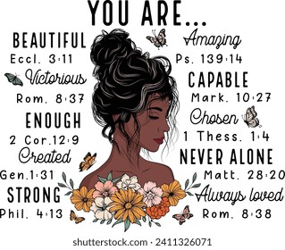 Black girl, Floral woman, Flower girl, Melanin woman, Always remember You are braver than you believe.	 svg