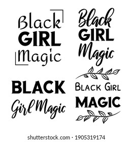 Black Girl Magic. Vector Quotes bundle