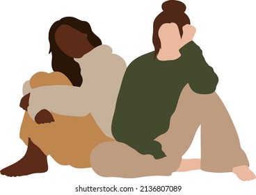 Black girl sitting next to her best friend