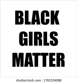 Black girls matter. Anti racism illustration for your design