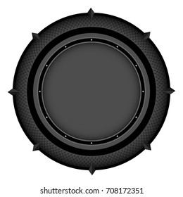 black gladiator shield with ornament