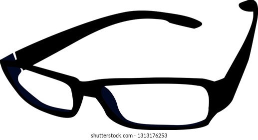 Black glasess with blue