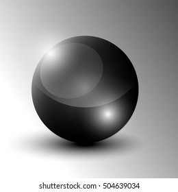 Black glass ball