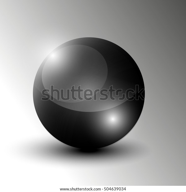 Black Glass Ball Stock Vector Royalty Free 504639034 Shutterstock