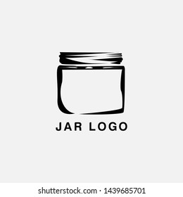 Black Glass Jar logo vector icon design