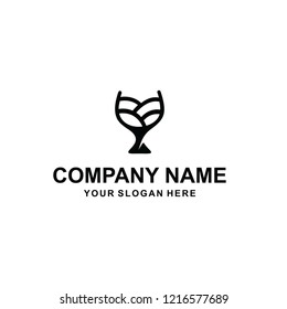 black glass logo vector
