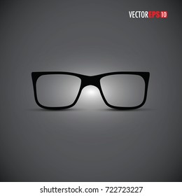 black glasses and frames 