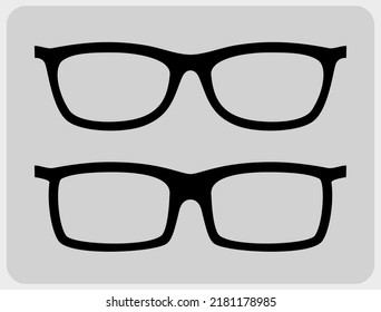 Black glasses icon. sunglasses logo in vector illustration