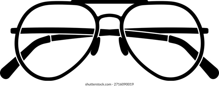 Icono de gafas negras sin fondo.