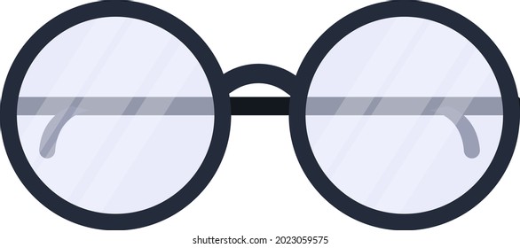 Black glasses, illustration, vector on a white background.