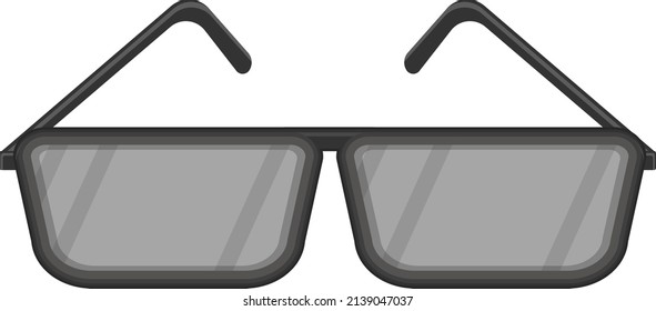 Black glasses, illustration, vector on a white background.