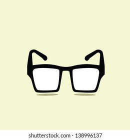 Black glasses retro style,vector eps 10