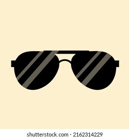 Black glasses. Glasses. Silhouette of black glasses. Logo. Label. Design.