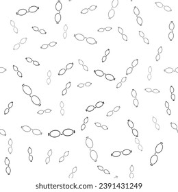 Black Glasses for swimming icon isolated seamless pattern on white background. Goggles sign. Diving underwater equipment.  Vector Illustration