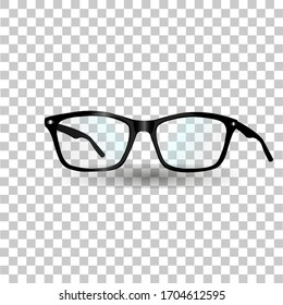 Black glasses for vision. Vector