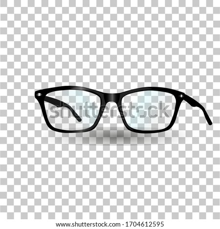 Black glasses for vision. Vector