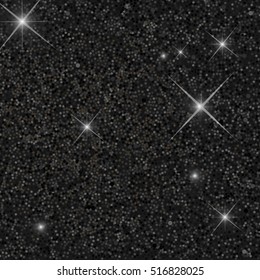 Black glitter background vector