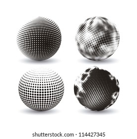 icono negro global aislado, gruñido. ilustración vectorial