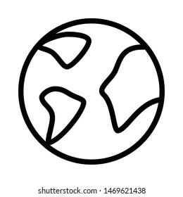 Black globe icon isolated on white background.