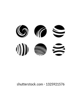 black globe icons sign vector design elements