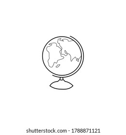 Black globe sign icon. Vector illustration eps 10