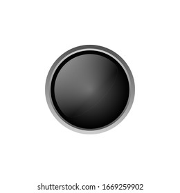 black Glossy 3D vector button isolated . perfect for any purposes