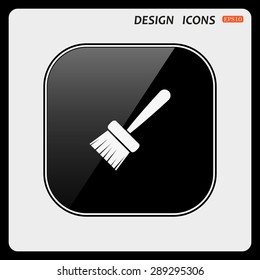 Black glossy buttons isolated on white background.