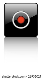 black glossy icon