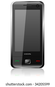 Black glossy stylish communicator
