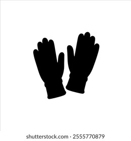 Black Gloves silhouette vector design
