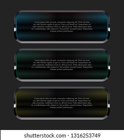Black glowing Banner