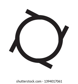 black glyph recycle icon vector illustration. eps 10