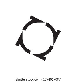 black glyph recycle icon vector illustration. eps 10