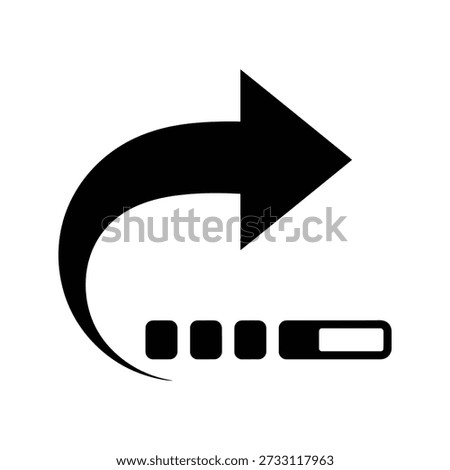 Black go back return arrow icon vector illustration isolated design