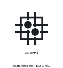 black go game isolated vector icon. simple element illustration from sport concept vector icons. go game editable logo symbol design on white background. can be use for web and mobile