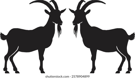 Black goat silhouetee design illustration