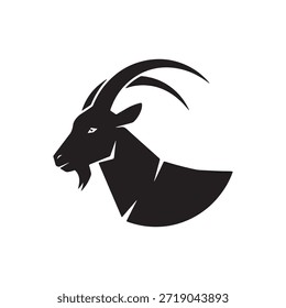 Signo de icono de Vector de símbolo de cabra negra