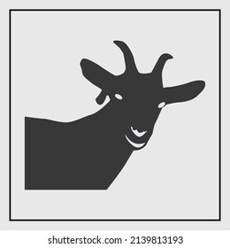 Camiseta para el diseño del vector de cabra negra