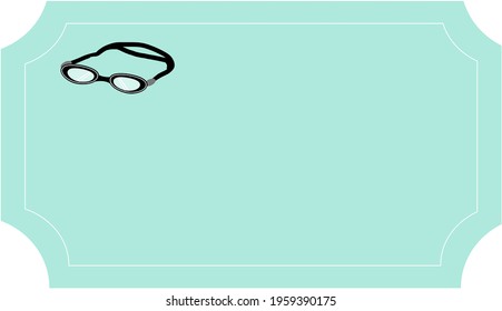 Black goggles and light blue frame