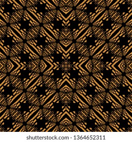 Black Gold Abstract Art Deco geometric background Regular intricate squares pattern
