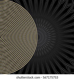 black & gold abstract background