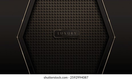 Black and gold abstract background with graphic pattern, perfect for business wallpaper theme, website. High-quality 1920 x 1080 size vector art, not AI-generated.