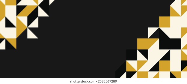 Fundo abstrato preto e dourado. Linha dourada com cor preta. Terno para banner, folheto, prêmio, certificado, fundo, etc