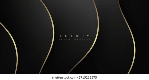 Fondo abstracto negro y oro con textura de líneas superpuestas