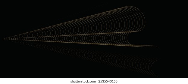Black and gold abstract background. Realistic luxury background with golden lines on dark. Abstract Background with line gold. Premium abstract background. Suit for banner, flyer, cover, award, etc.
