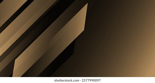 Black and Gold abstract background vector illustration design. Abstract background with gradation and gold line. Template for presentation, web, banner, photo, award, atc.