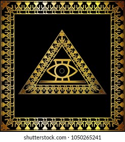 black and gold abstract figures
