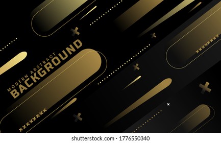 Black and gold abstract geometric - Modern Background design 